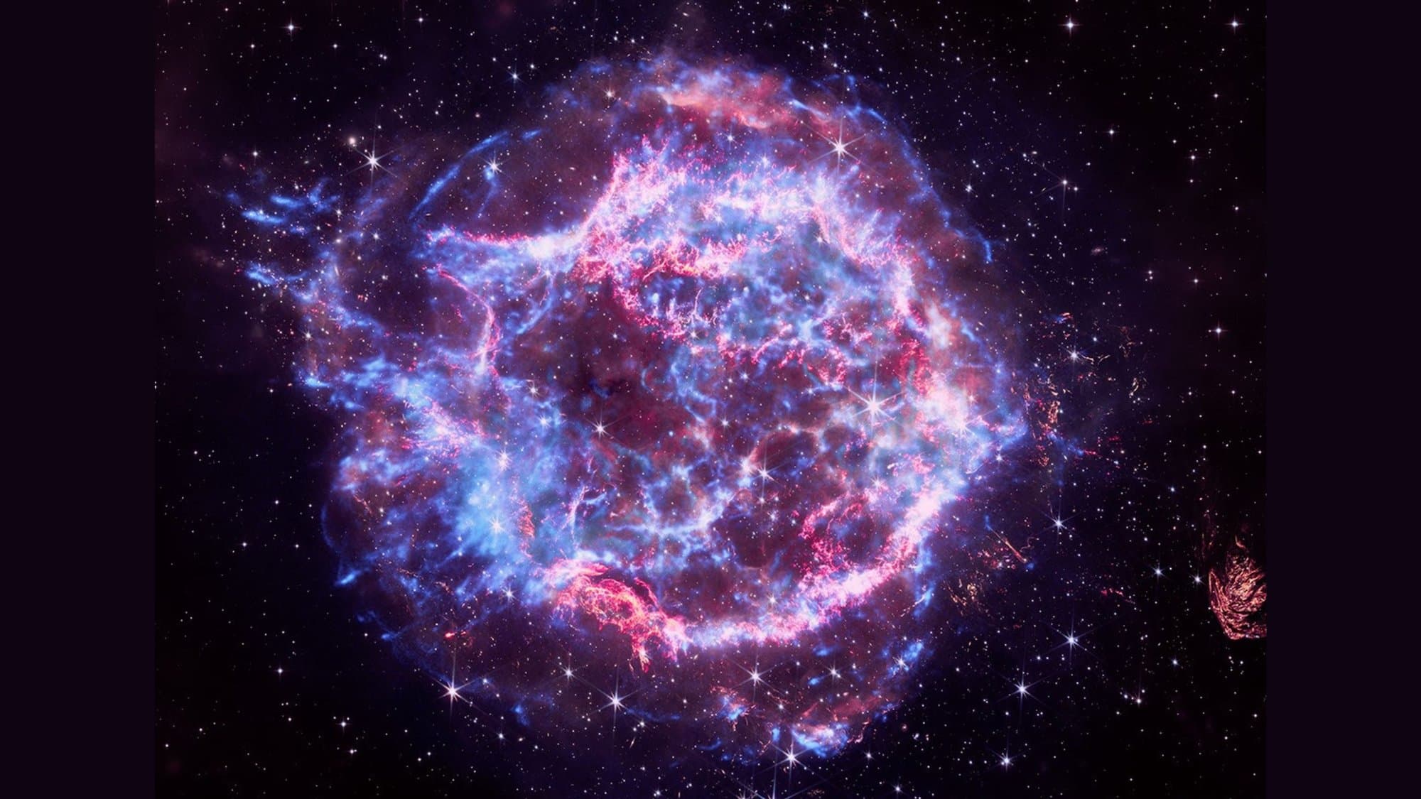 NASA paints the sky red, white, and blue