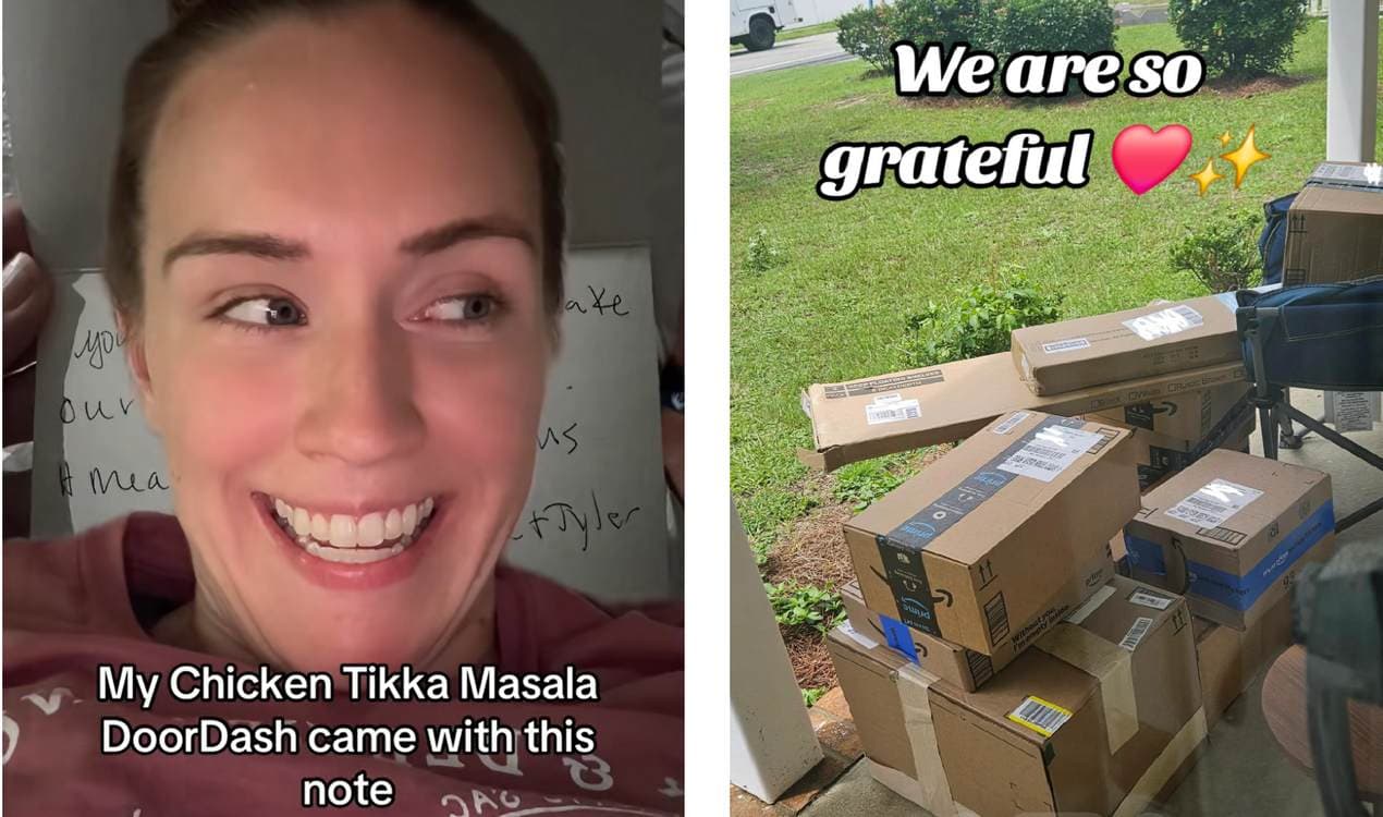 DoorDash Driver's Heartfelt Note Wins Wedding Gifts from Strangers