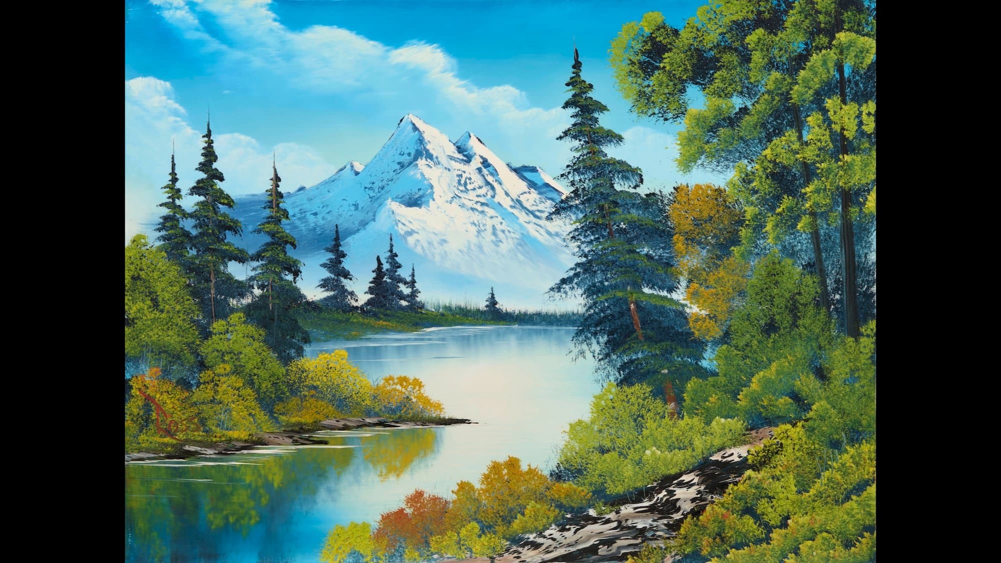 Bob Ross Painting Sells Big for Public Broadcasting