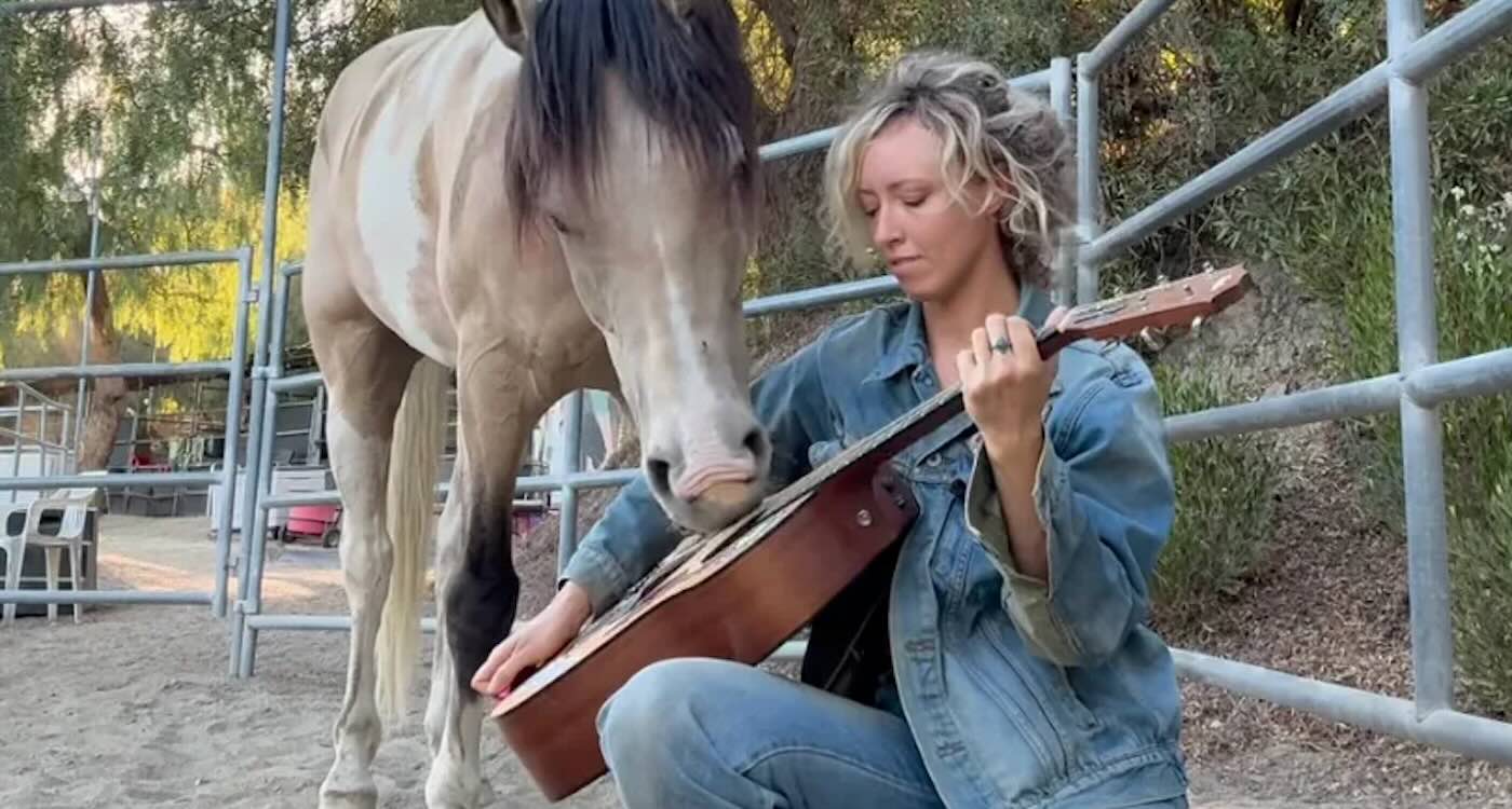 Rescue Foal Finds Her Voice Through Music and Song