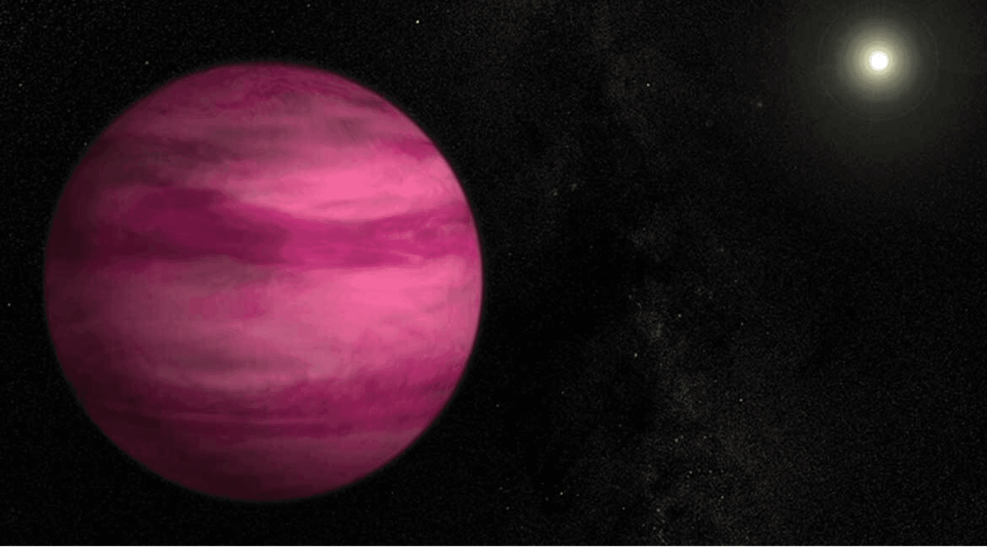 Distant pink exoplanet harbors surprising salt deposits